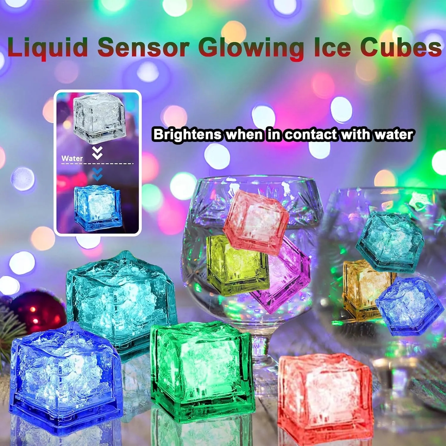 Liquid Activated Light Up Ice Cube 4