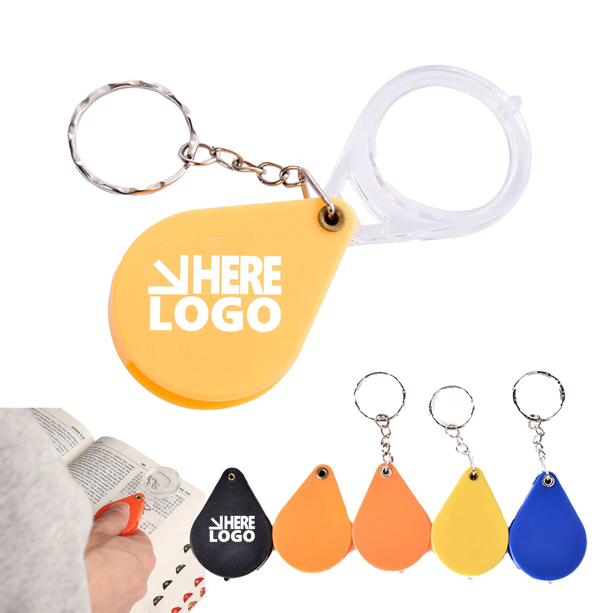 MOQ 20 Magnifying Glass Keychain 5x 2