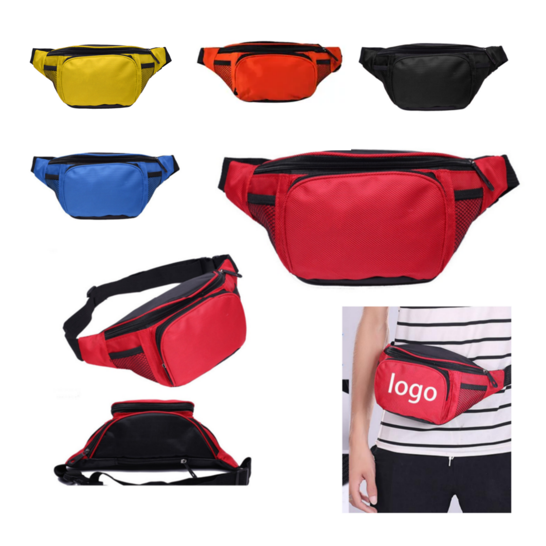 Waist Fanny Pack With Water Bottle Holder &Adjustable Strap 2