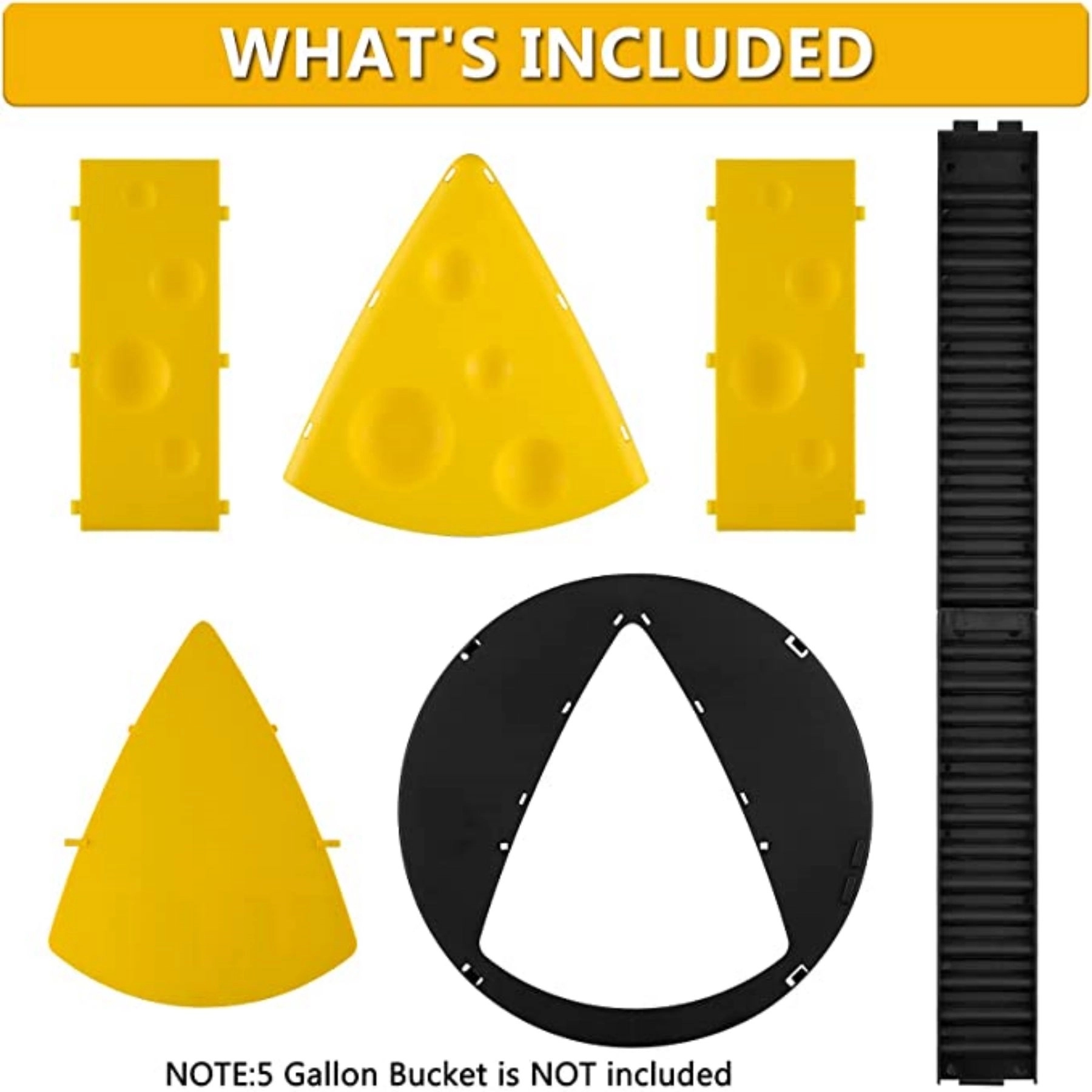 Cheese Mouse Trap Bucket lid Flip Slide Reusable Indoor 4