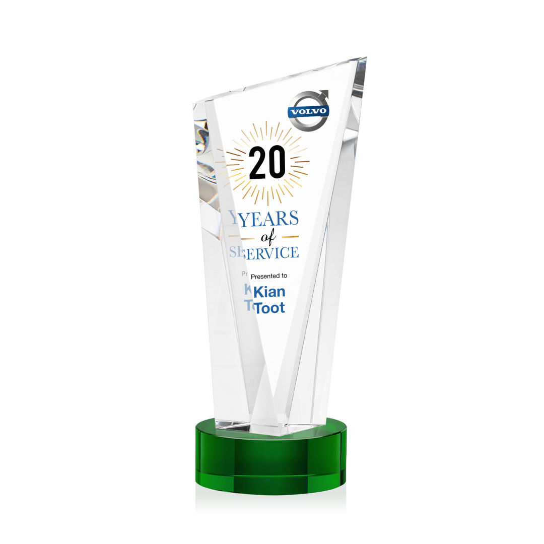 Plymouth VividPrint™ Award on Stanrich Base - Green 2