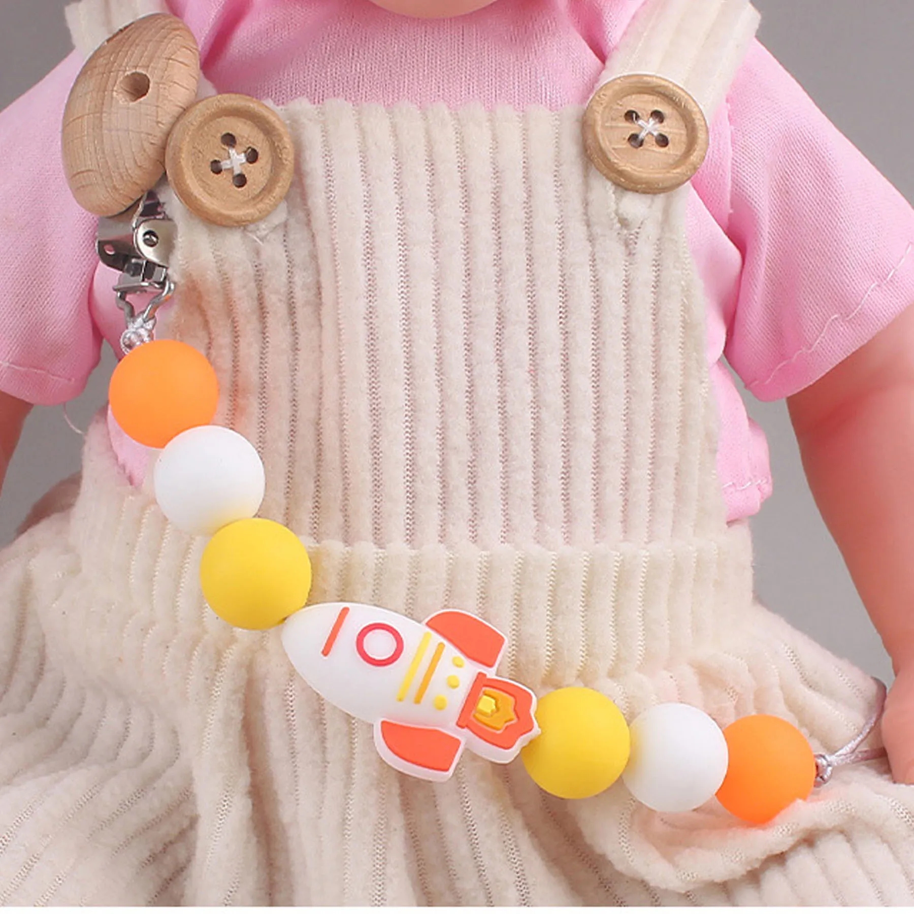 Cartoon Rocket Pacifier Chain 8