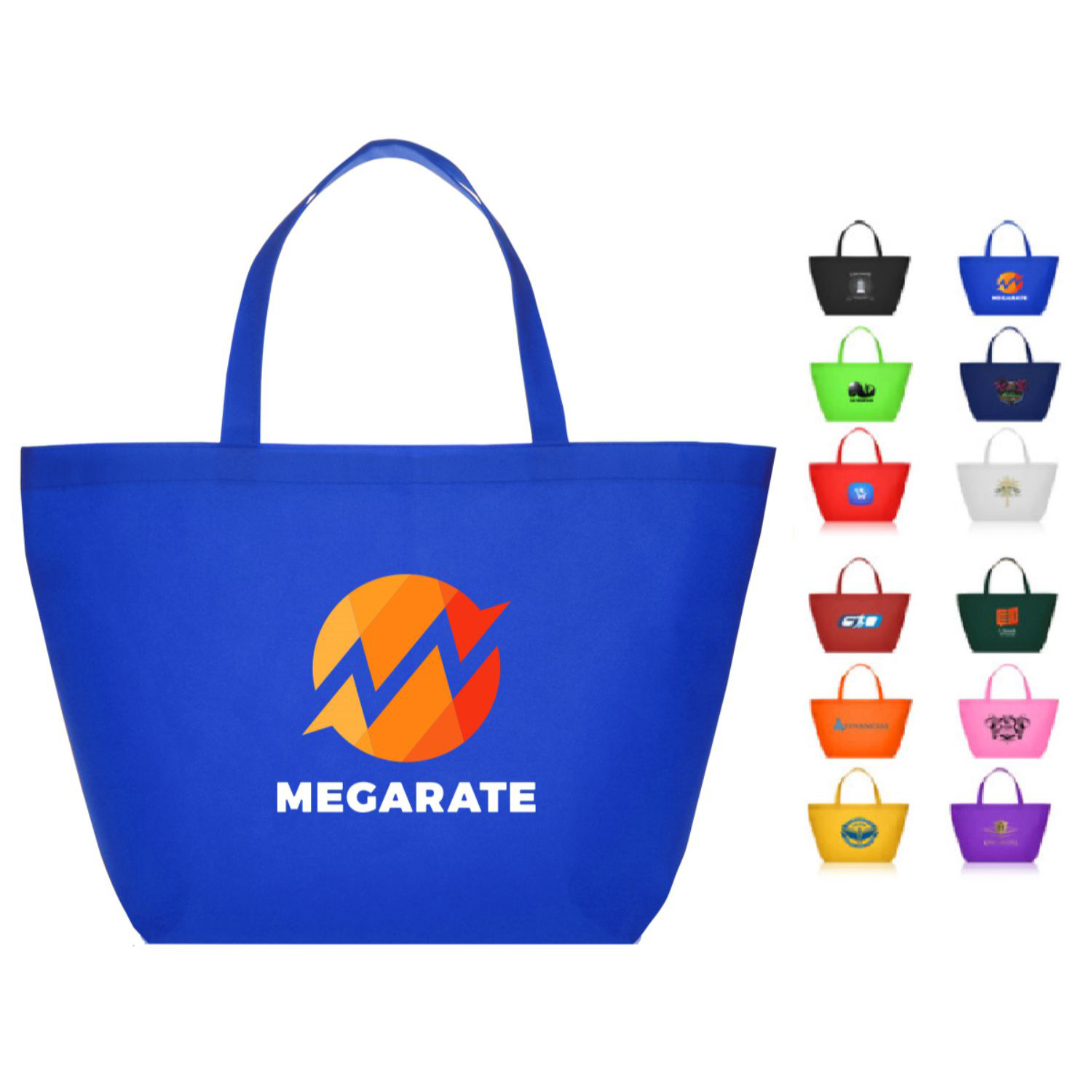 Non-woven promotional budget shopping Tote Bag W/ Gusset (20" x 13" x 8") 2