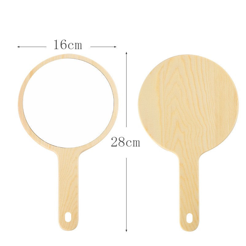 Wooden Vanity Mirror With Handle 3