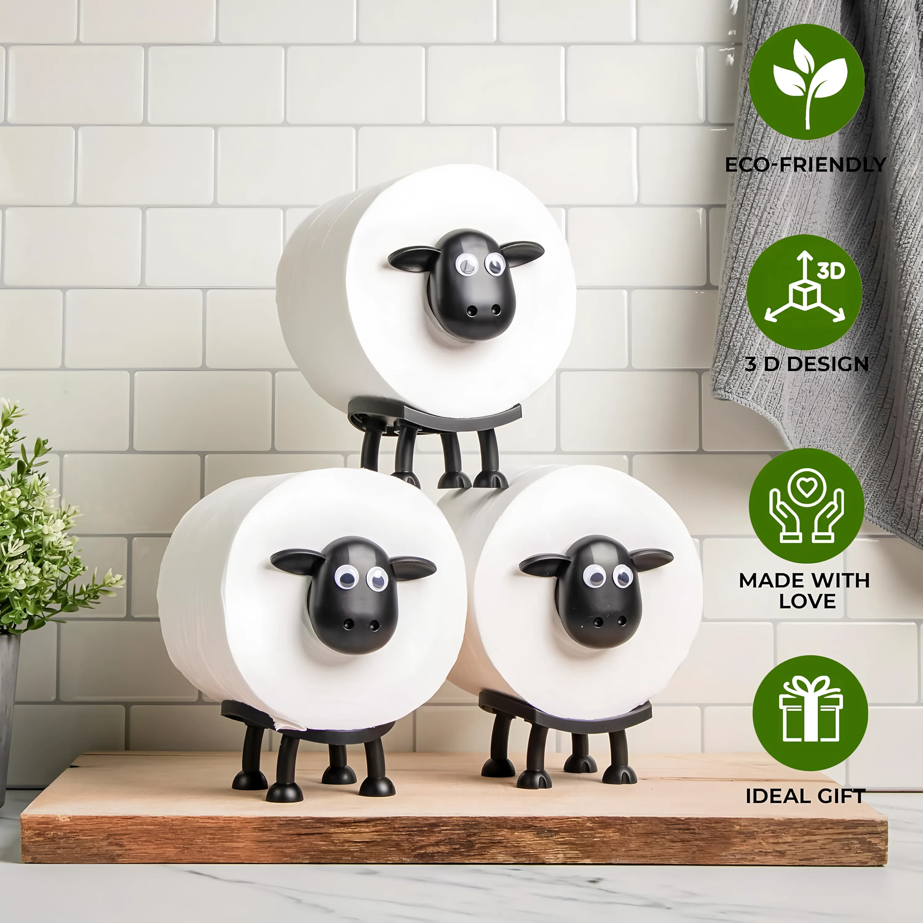3D Printed Sheep Toilet Paper Holder 3