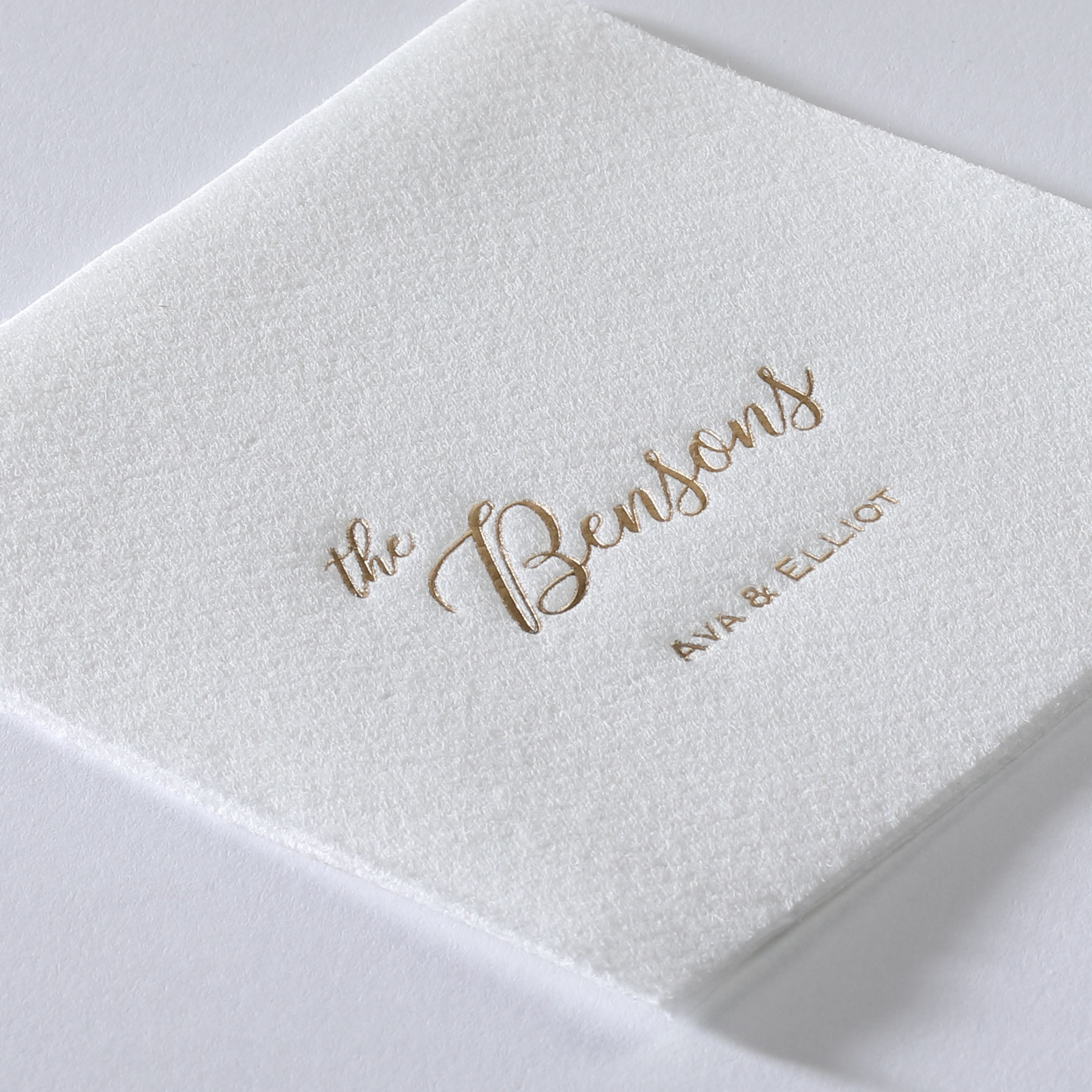 Personally Your Own Premium Beverage Napkin w/uncoined Edge (White) 1