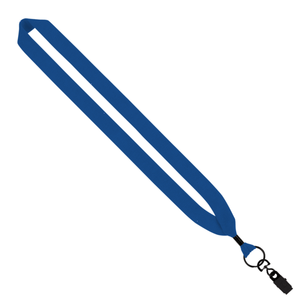 1" Cotton Lanyard with Metal Crimp & Metal Bulldog Clip 17