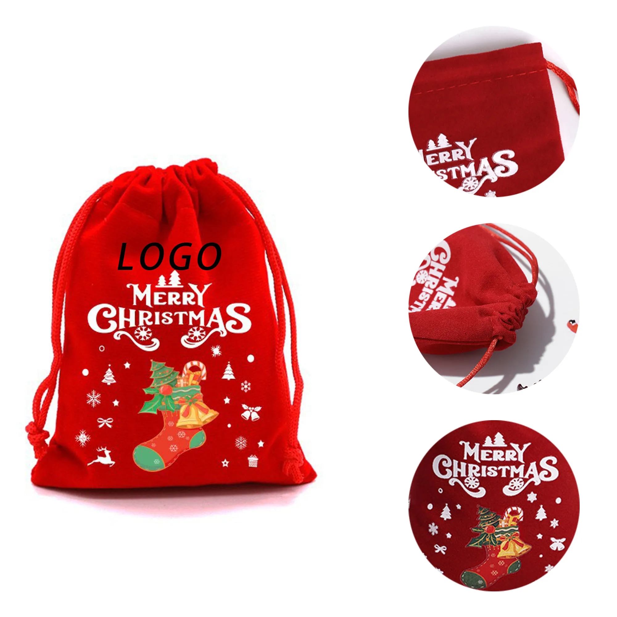 Velvet Christmas Gift Bag