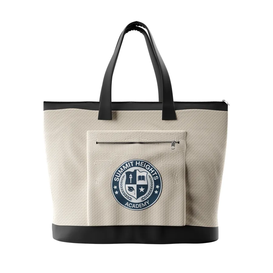 Cotton Zipper Tote Bag, custom tote bag with logo imprint 3