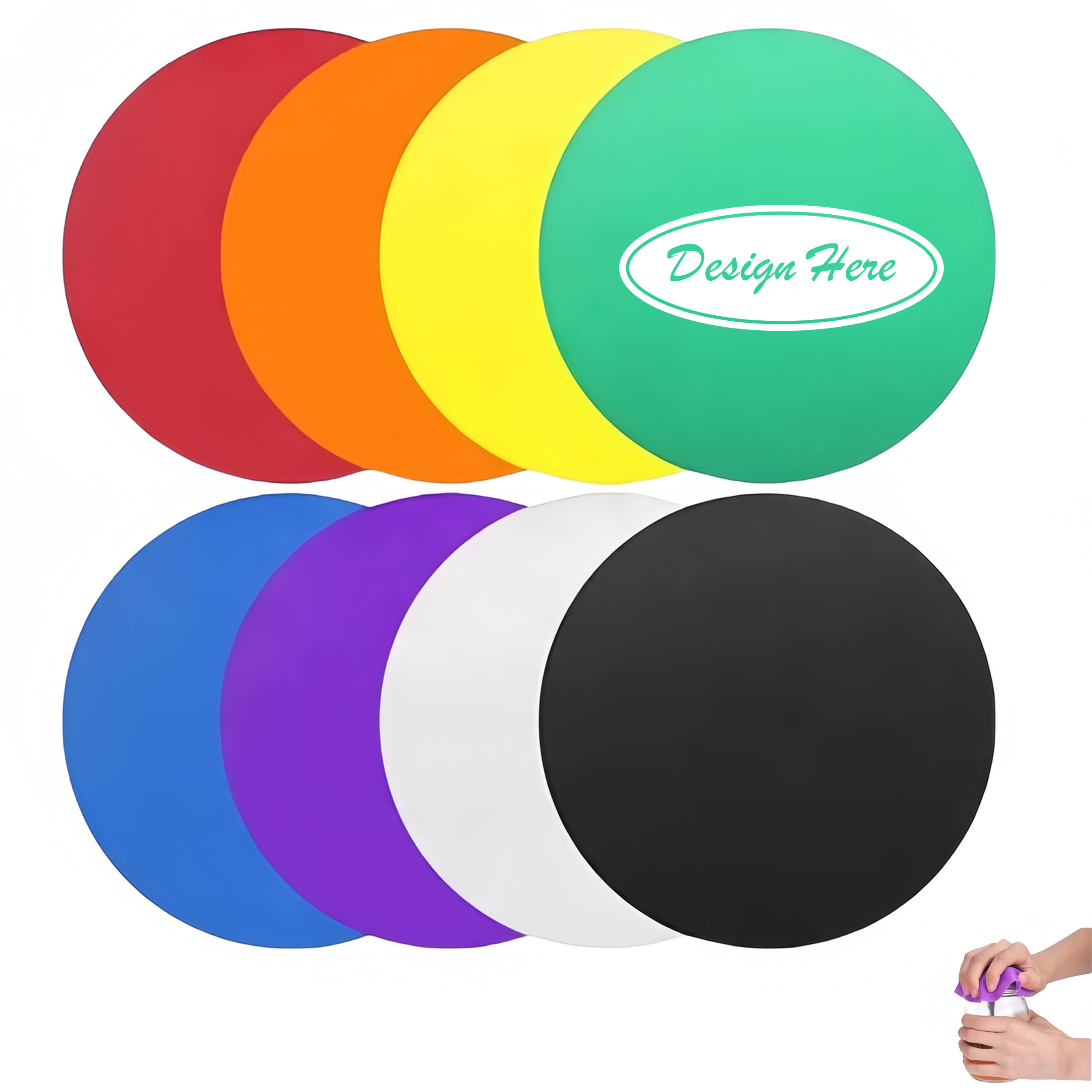 Personalized silicone can opener with a non-slip handle 2