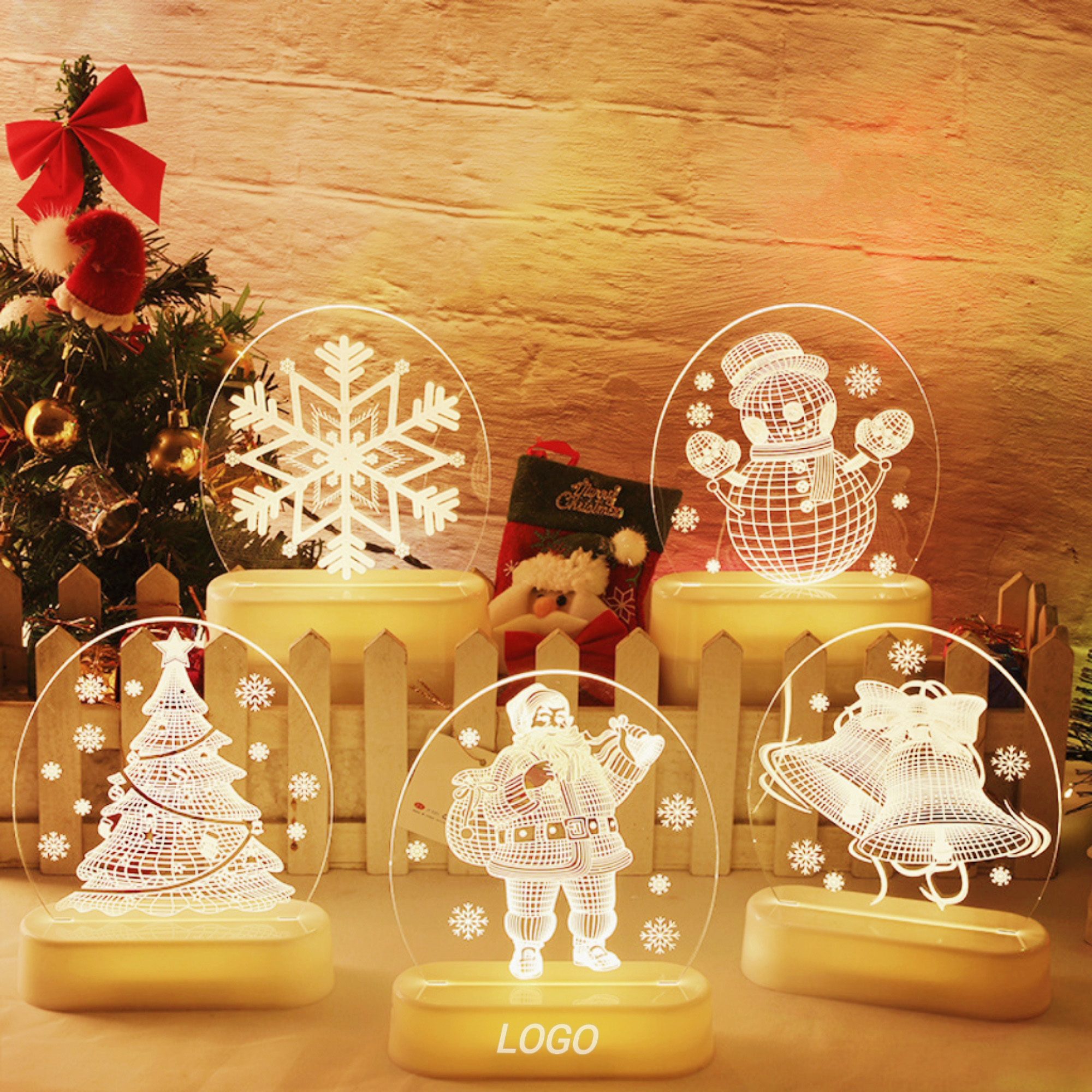 Warm White Christmas LED Night Light 3