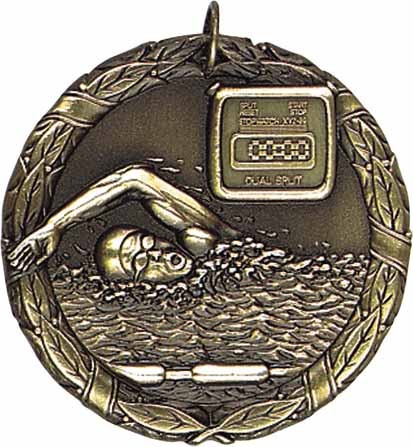 Swimming XR200 Series Medal, 2" 2