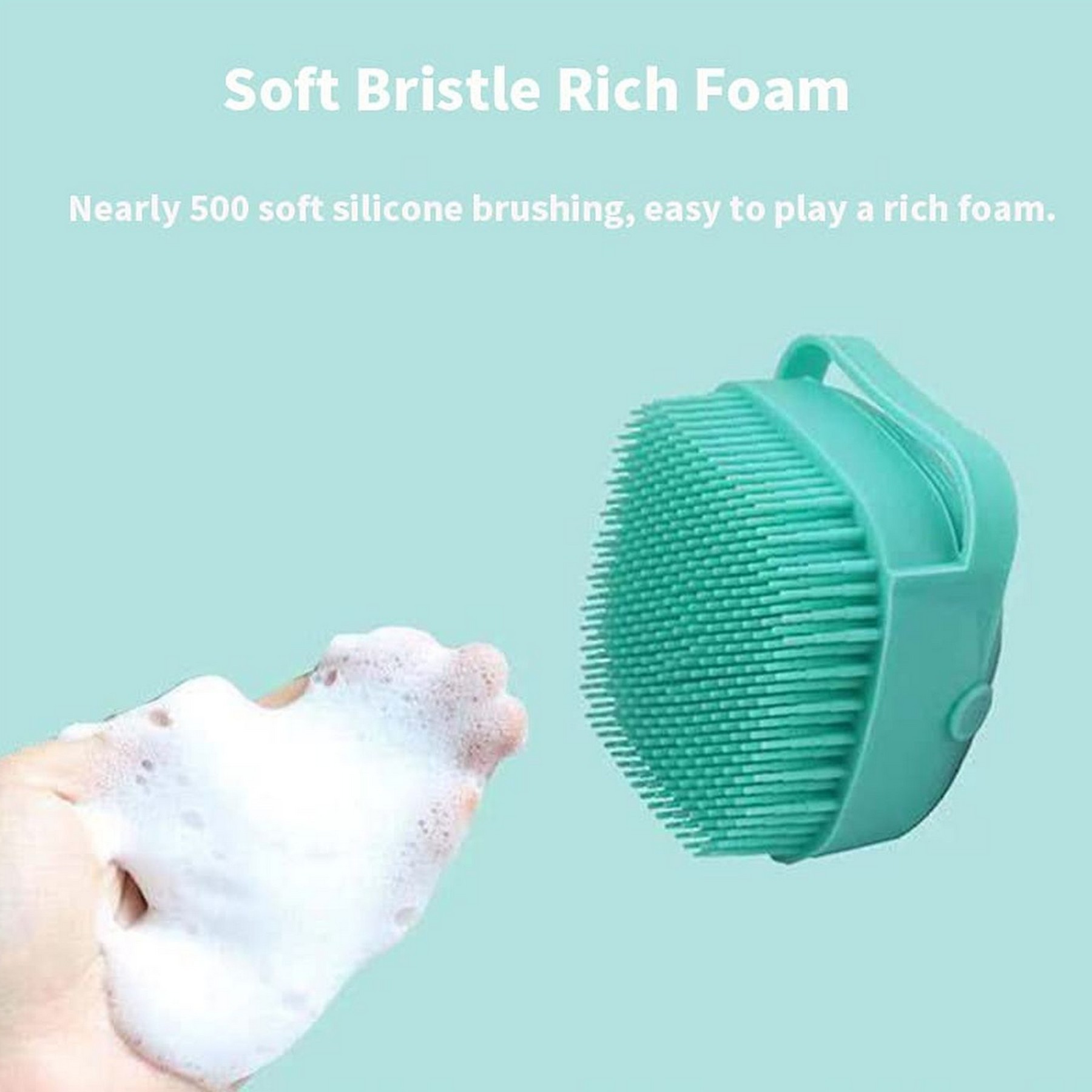 Pet Bath Silicone Brush With Soap And Shampoo Dispenser 11
