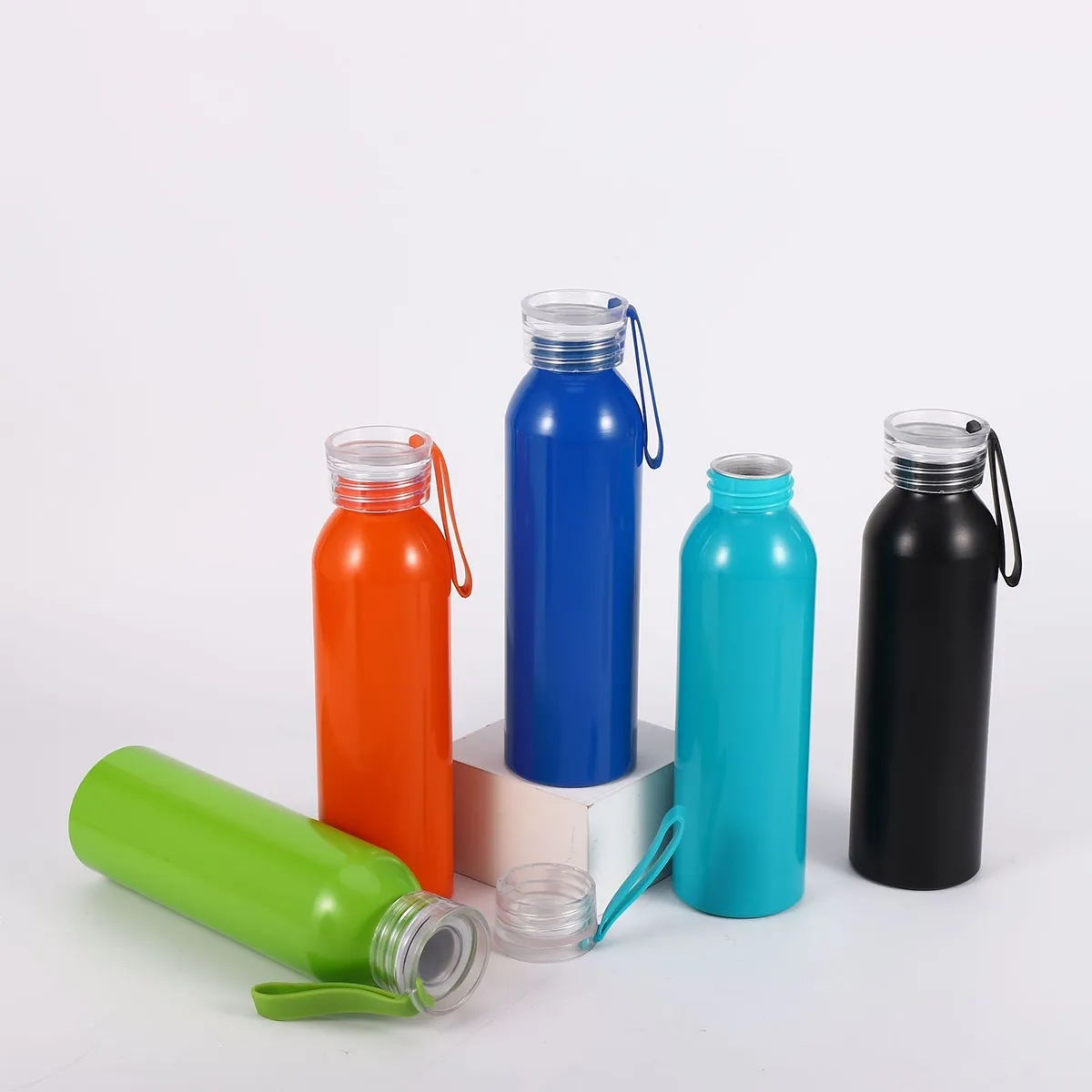 20oz. Wide Mouth Sport Water Bottle W/ Handle And Lid 1