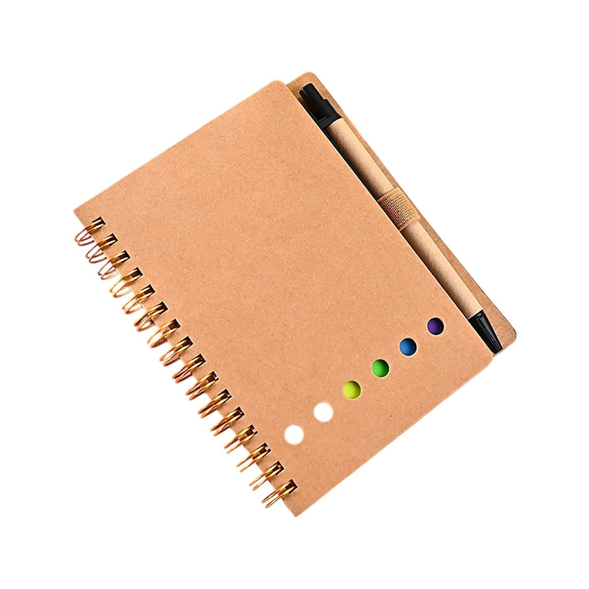 Paper Spiral Notepad with Elastic Pen Loop and Tabs 8