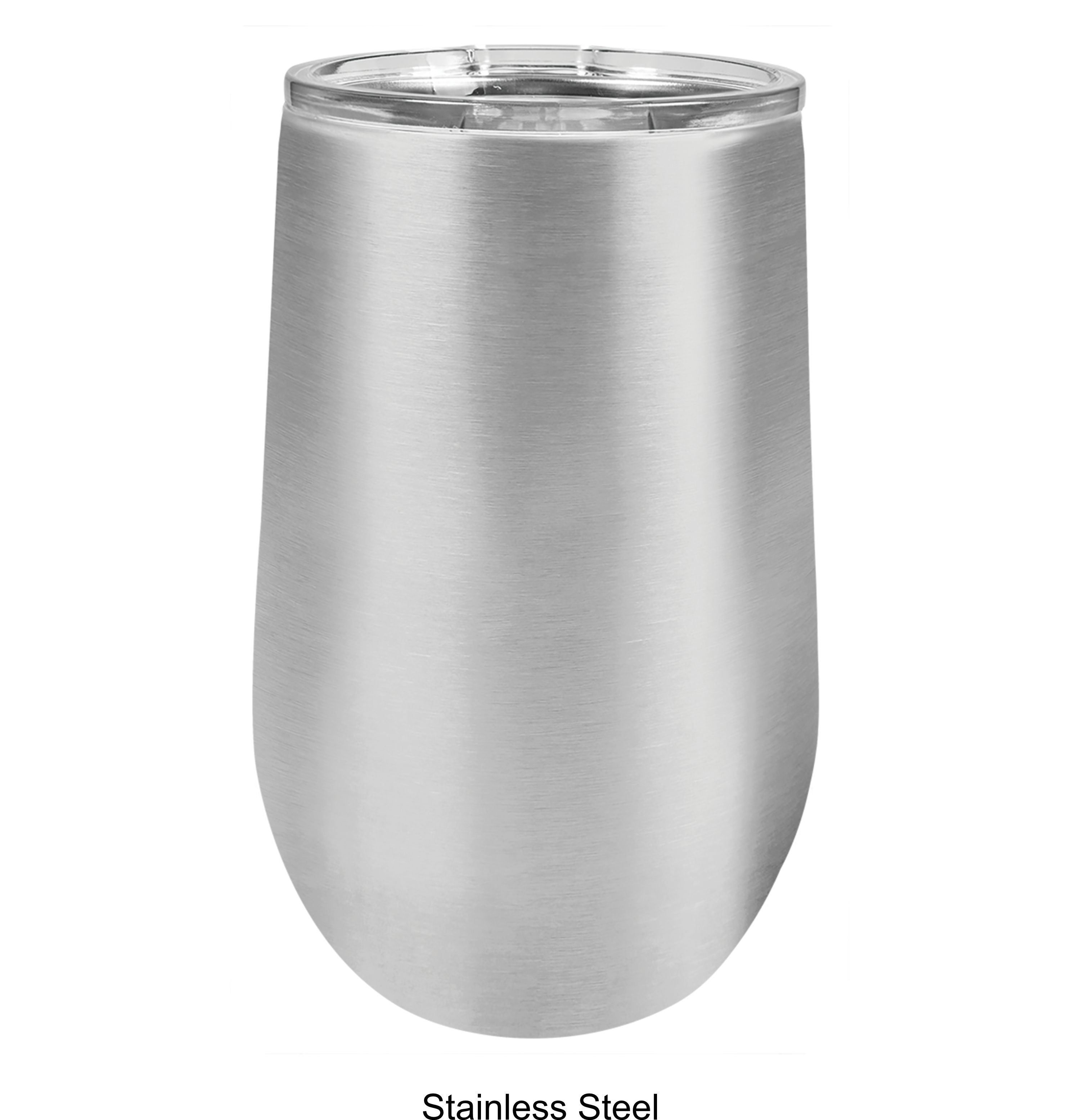 16 Oz. Polar Camel Stemless Wine Glass w/Lid Stainless Steel 10