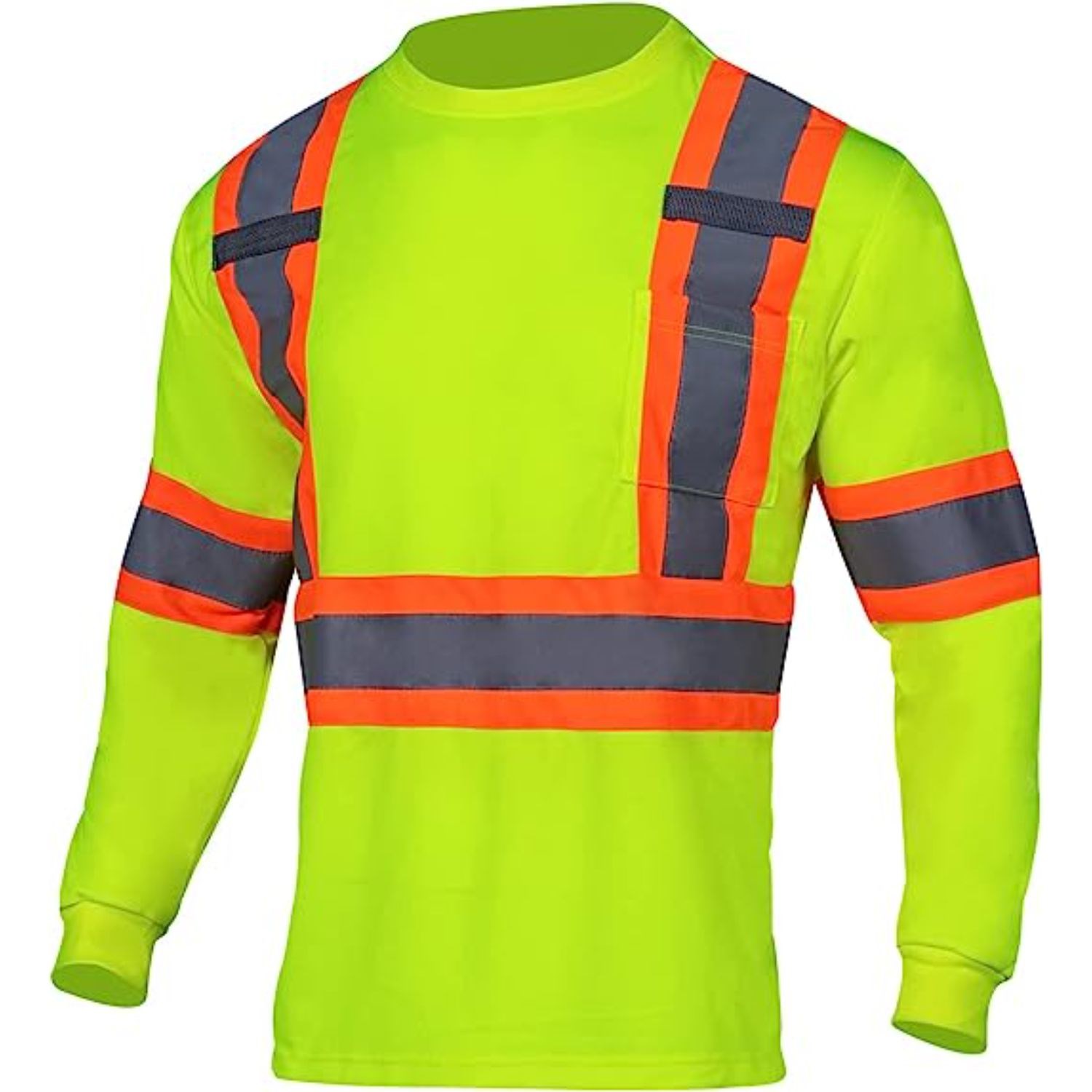 Recycled Class 3 Dual Mic Tab Reflective Safety T-Shirt With Pocket 7