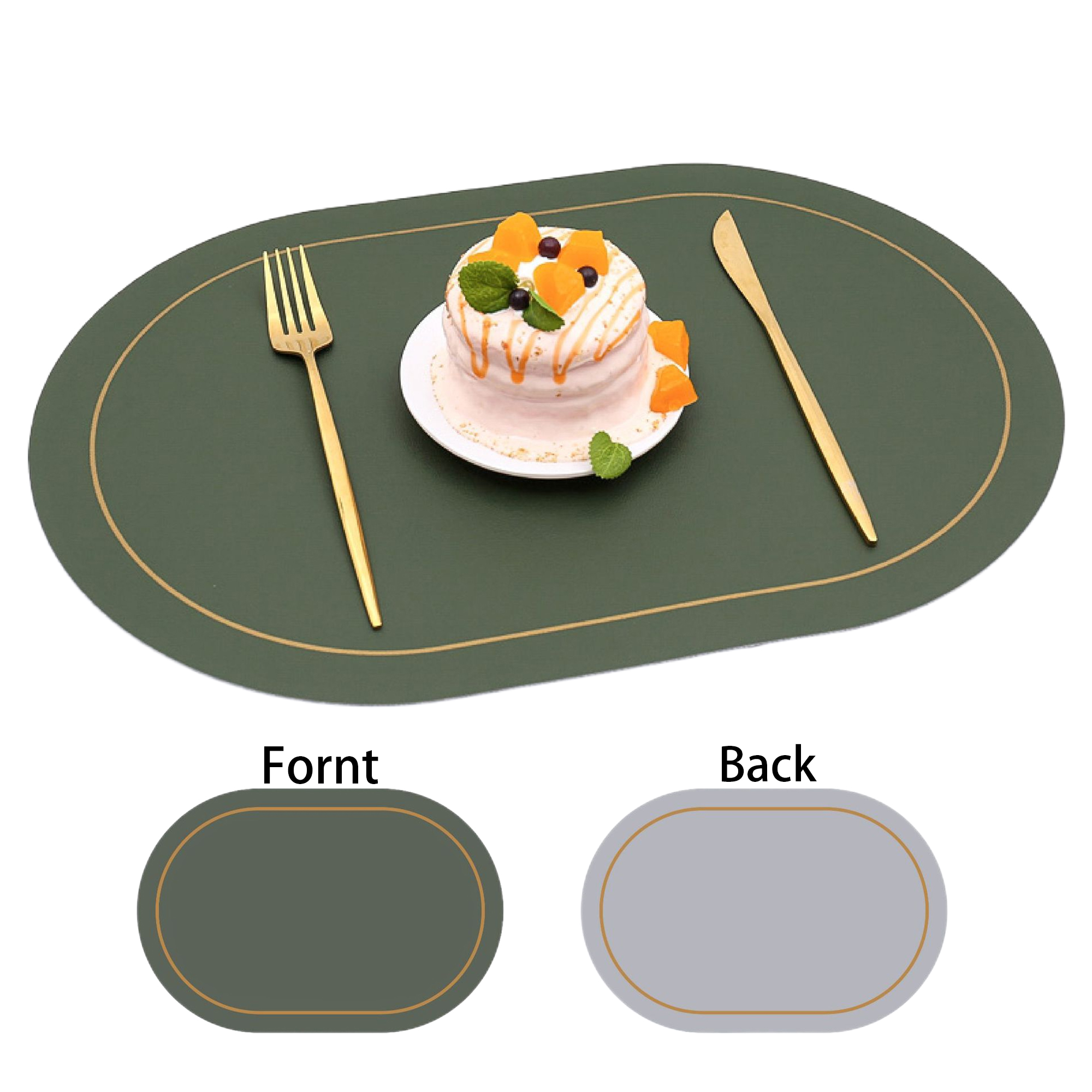 Oval Dual-Color Placemats 5