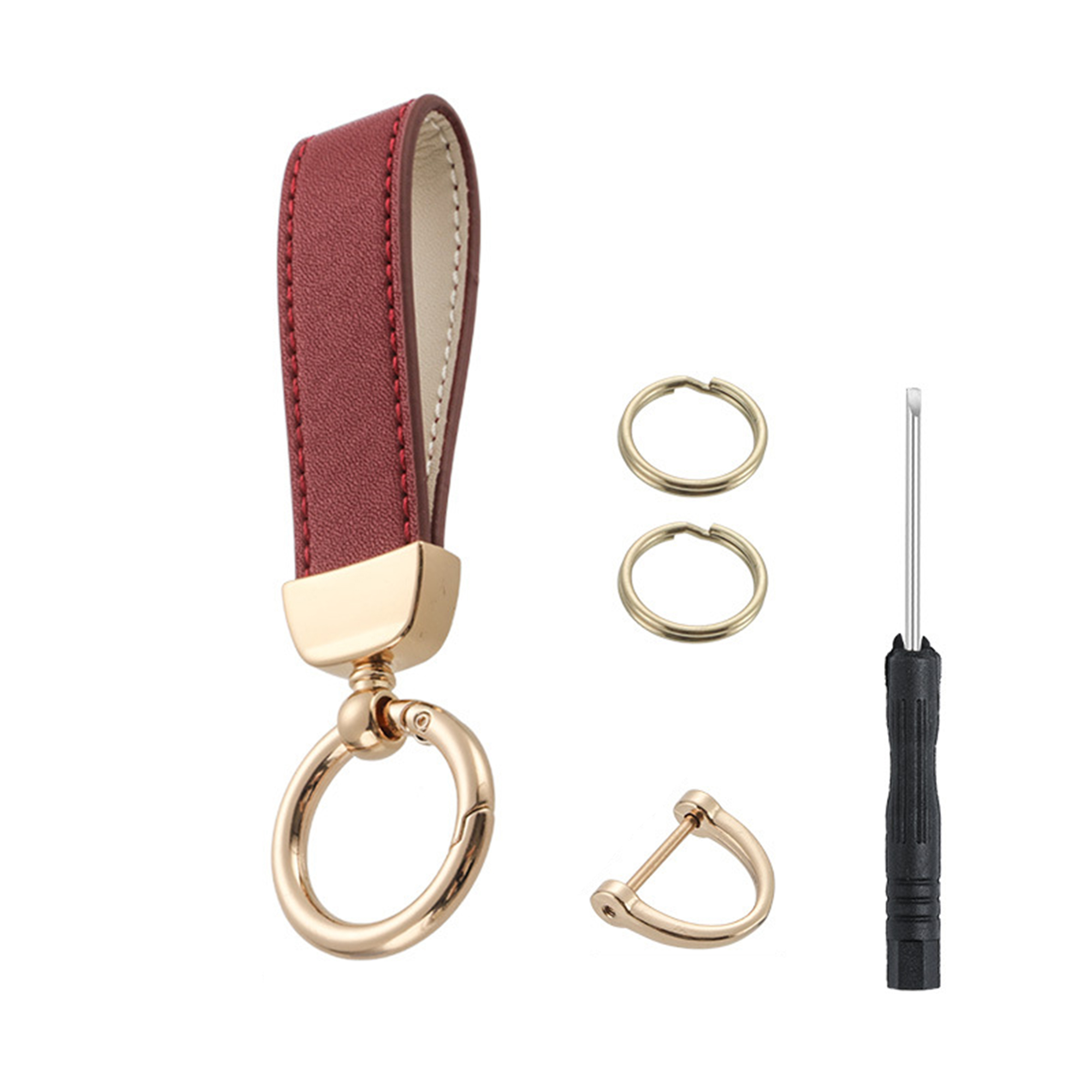 Suede Fob With Alloy Hardware Key Holder 2