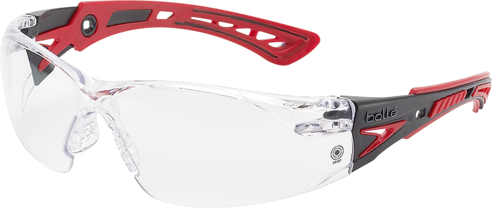 Bollé Rush Plus Temple RED Lens Clear 4