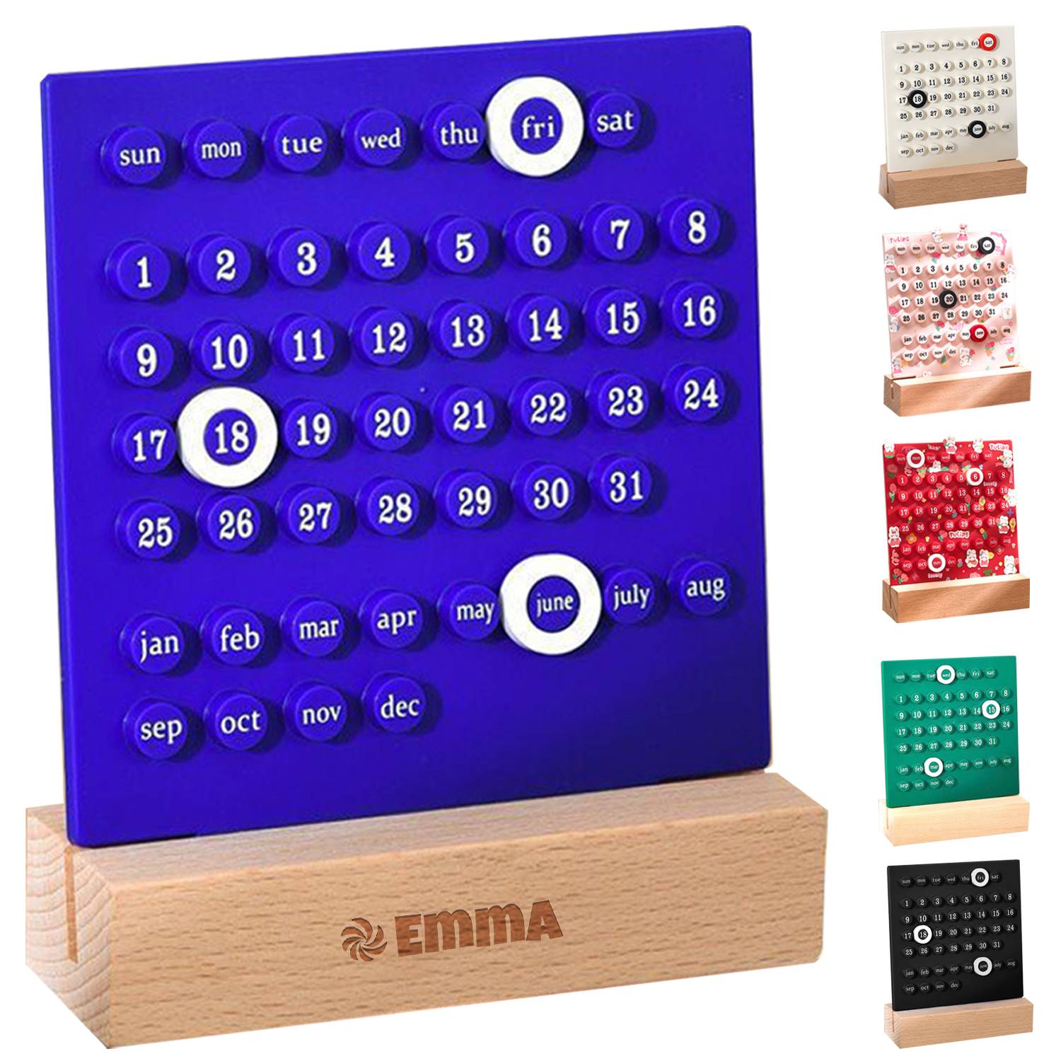 Perpetual Desk Wood Calendar 4