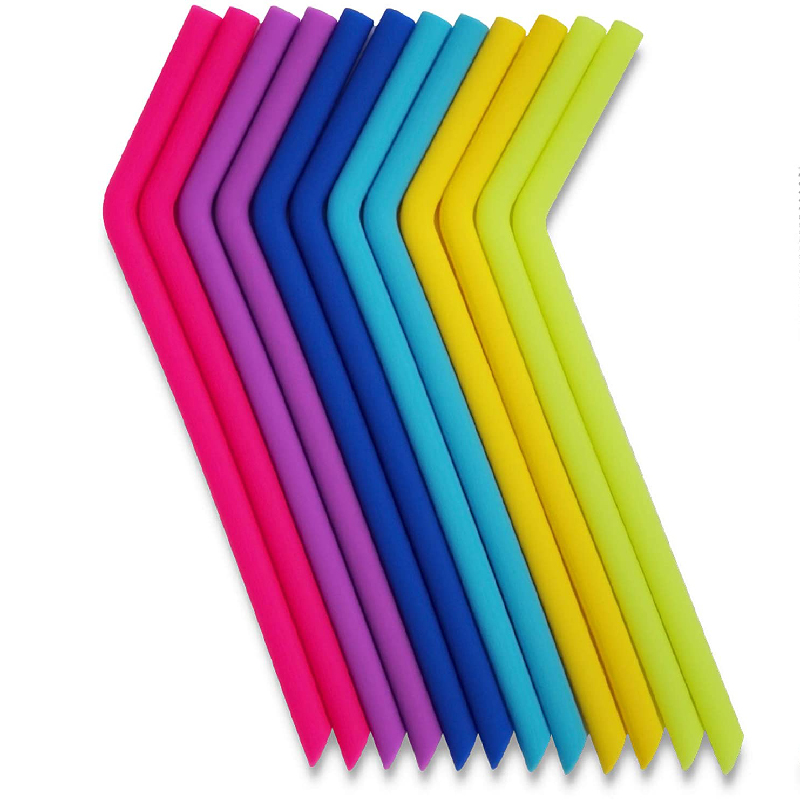 Reusable Long Flexible Bent Silicone Straw 3