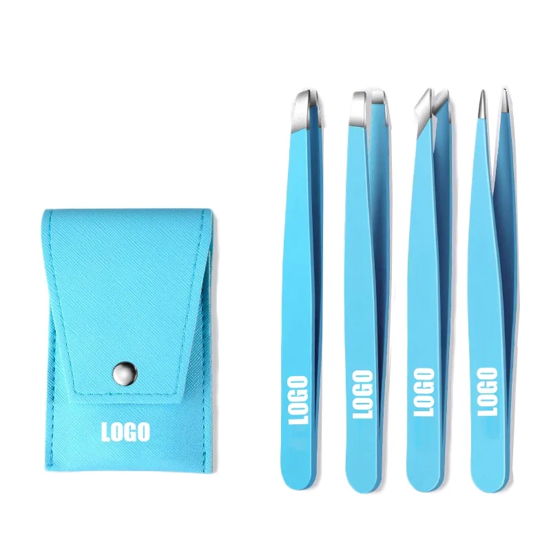Stainless Steel Beard Tweezers With PU Case 1 Pack 7