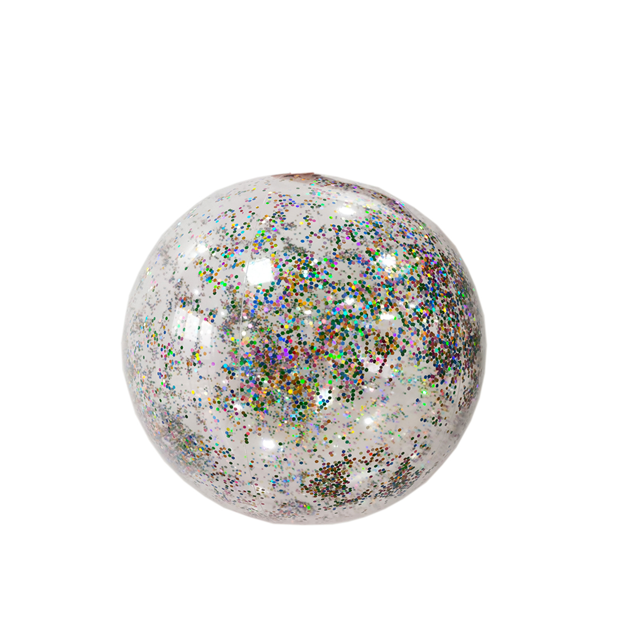 Transparent Glitter Beach Sphere 8.7" x 7.9" x 0.2" 6