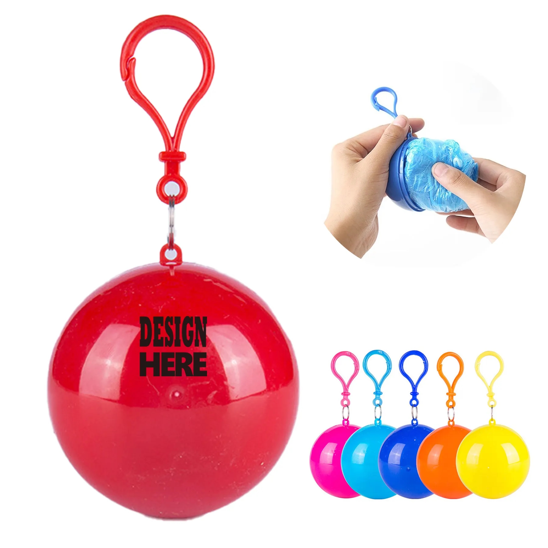 Disposable Rain Ponchos in a Ball 2