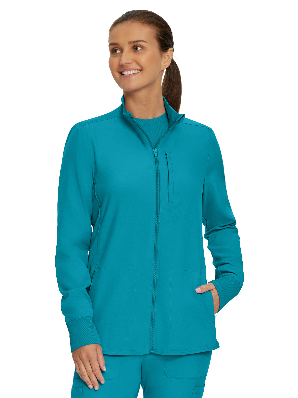 Landau - Forward - Women's Three-Pocket Mock-Neck Zip-Front Jacket 42