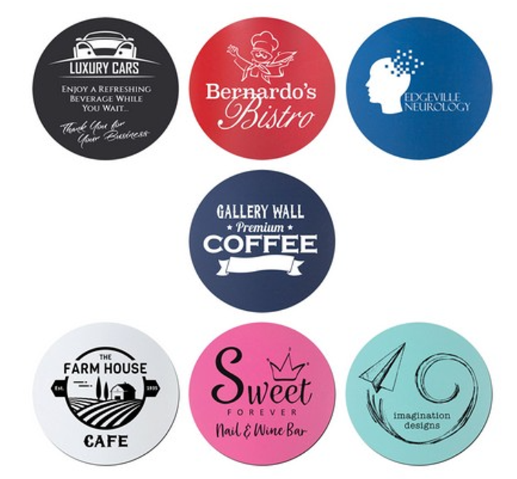 3 3/4" Round Silicone Coaster Laser Engraved