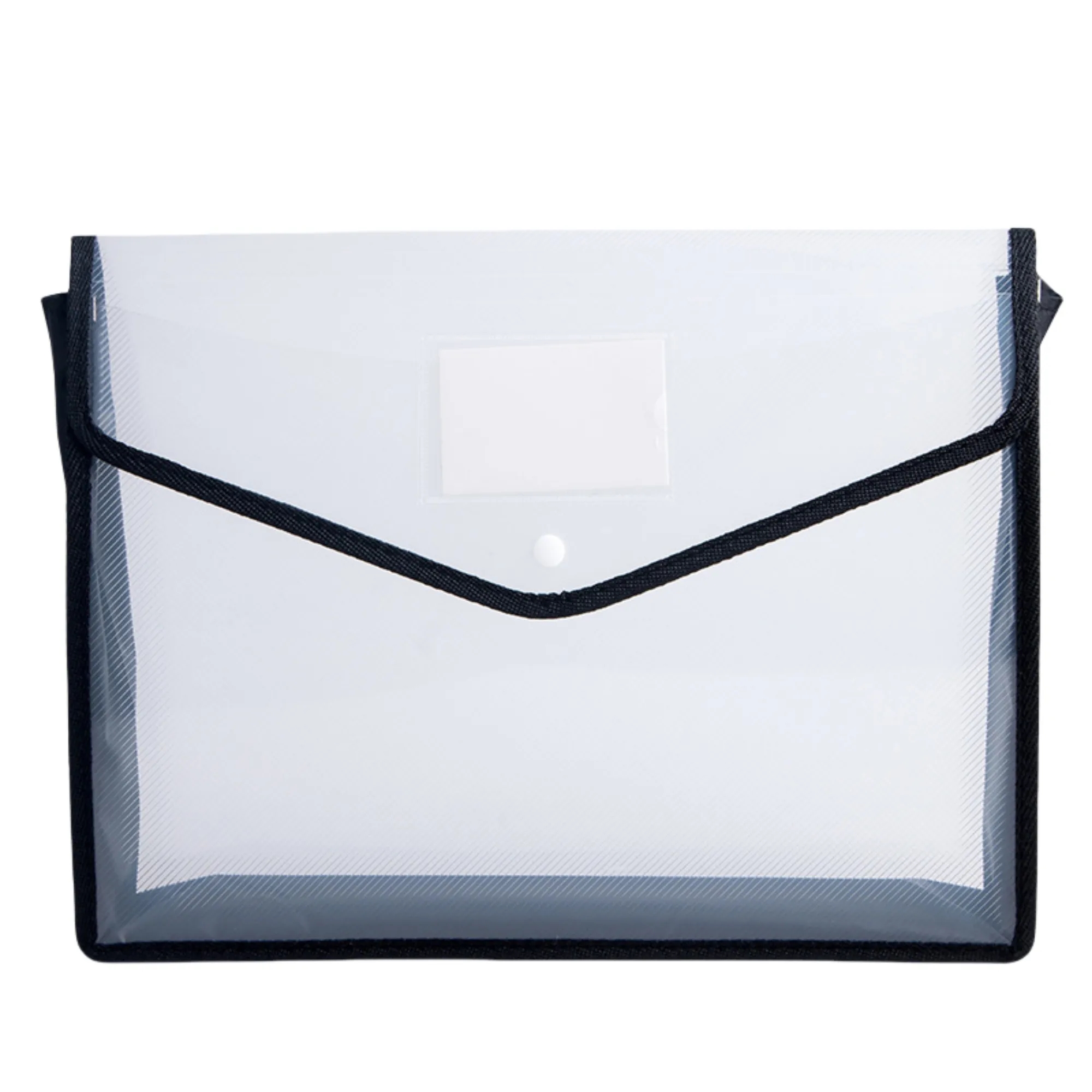 A4 Clear Visible PP Waterproof 3D Snap Document Bag 3