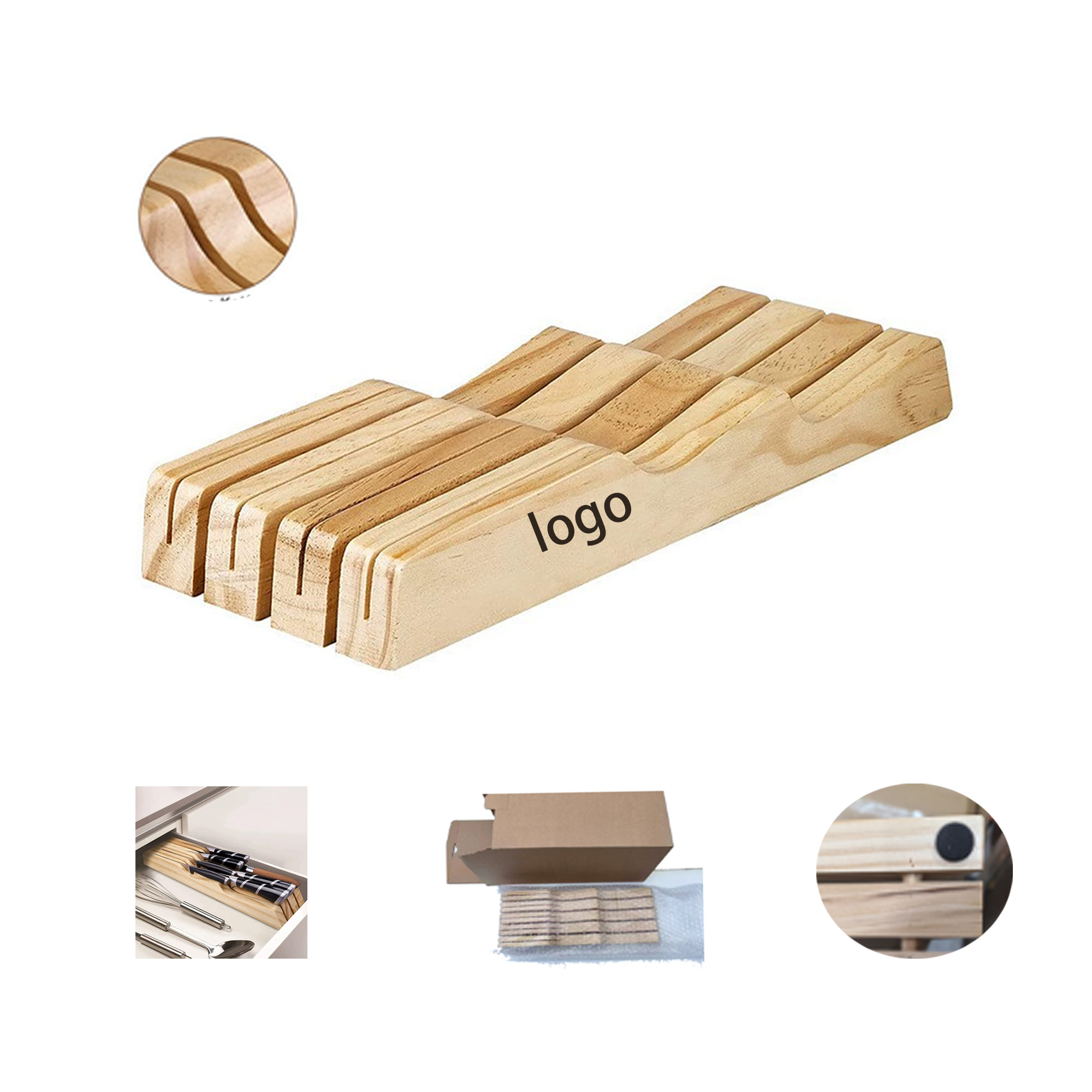 Bamboo Knife Holder Drawer 3