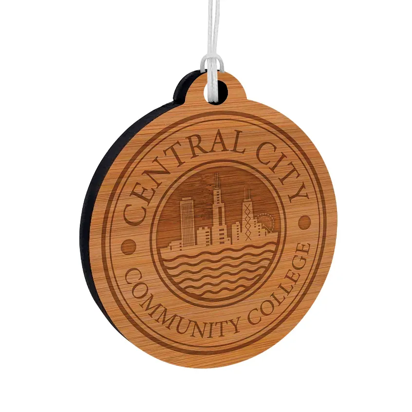 Custom Laser Etched Bamboo Ornaments