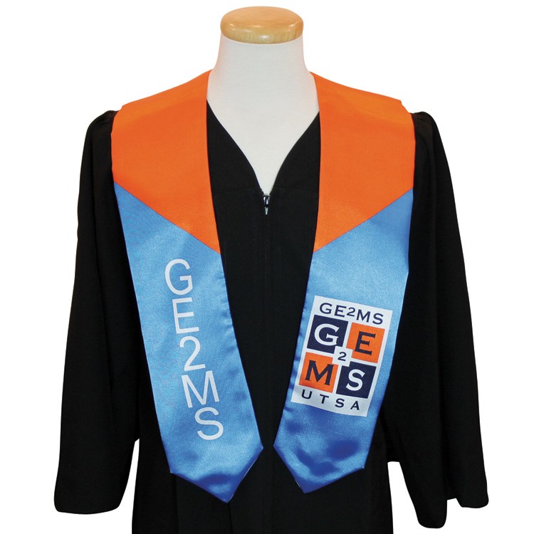 5" x 60" Custom Wet Dyed Polyester Graduation Sash / Stole 1