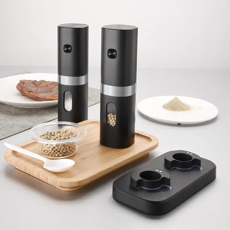 One Hand Automatic Electric ABS Plastic Pepper Mill 2
