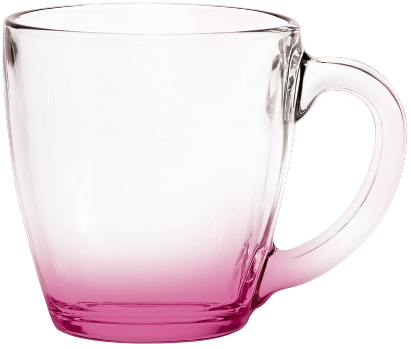 16 oz. Glass Bistro Coffee Mug - Deep Etched 17