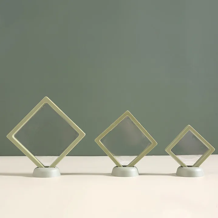 3D Floating Frame Shadow Jewelry Box Display Case 3
