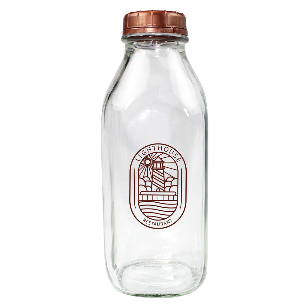 1 Quart Glass Milk Bottle With Lid 6