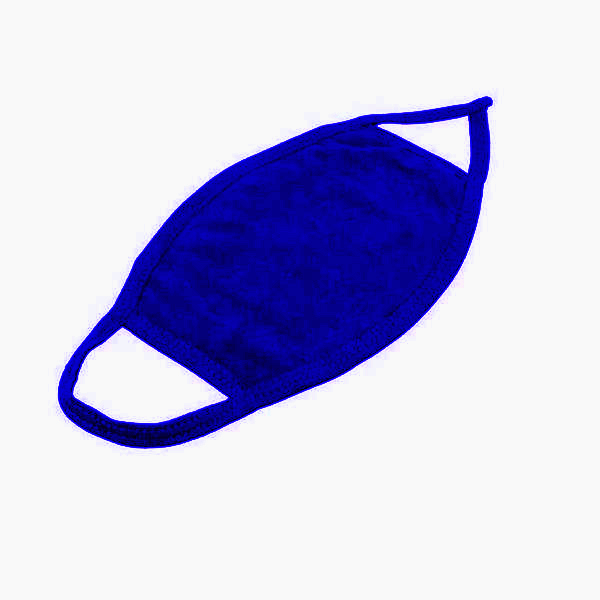 Blue Cotton Face Mask 2