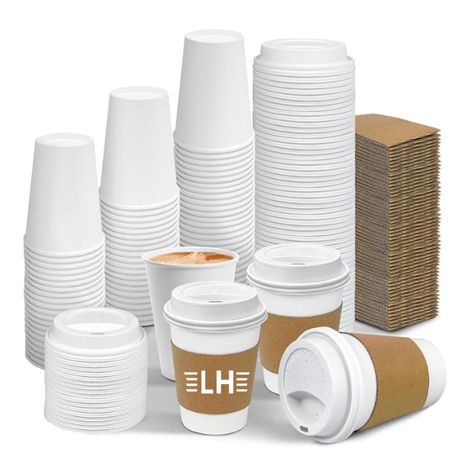 14oz Hot Disposable Kraft Paper Coffee Cup 3