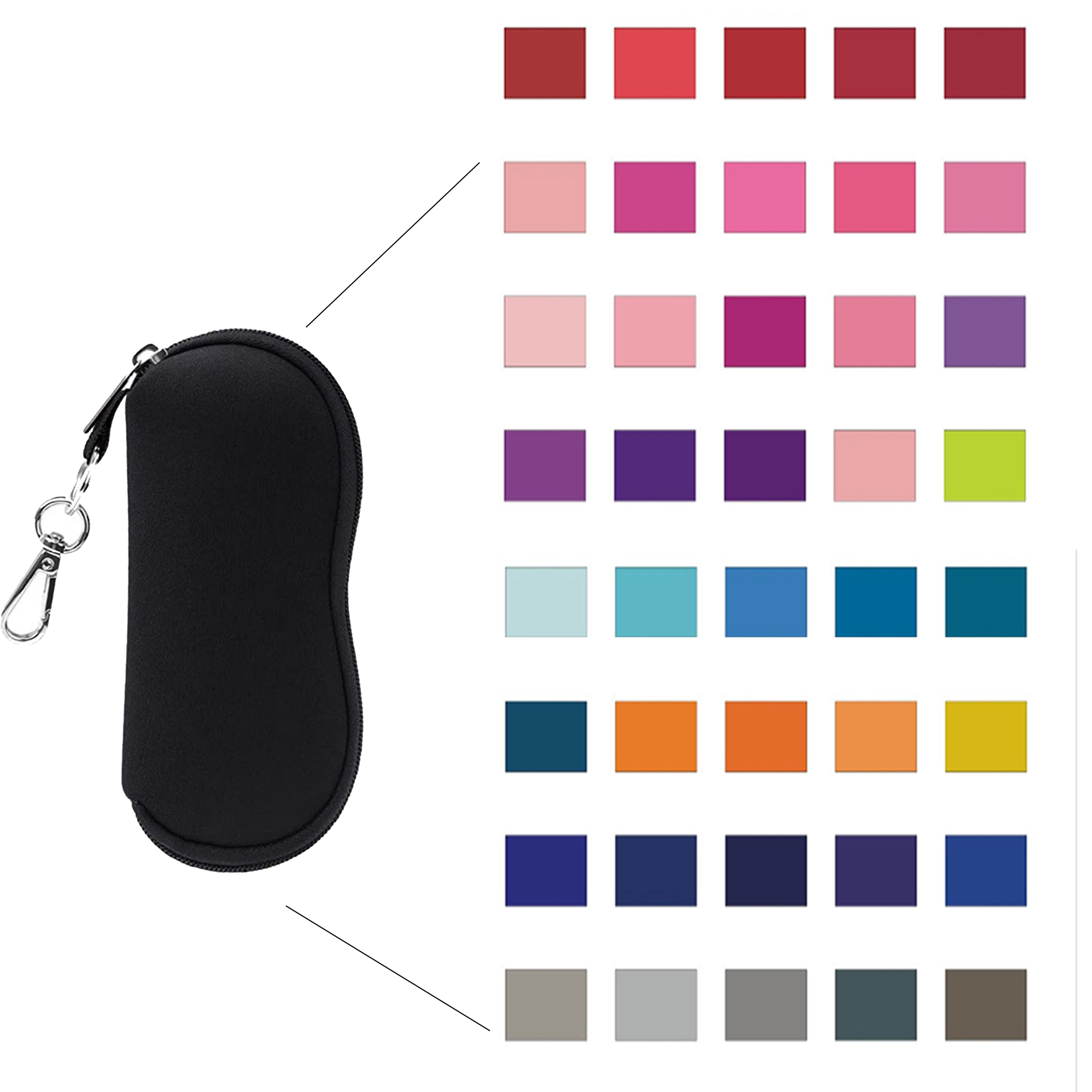 Neoprene Sunglass Sleeve with Secure Snap Button Design 2