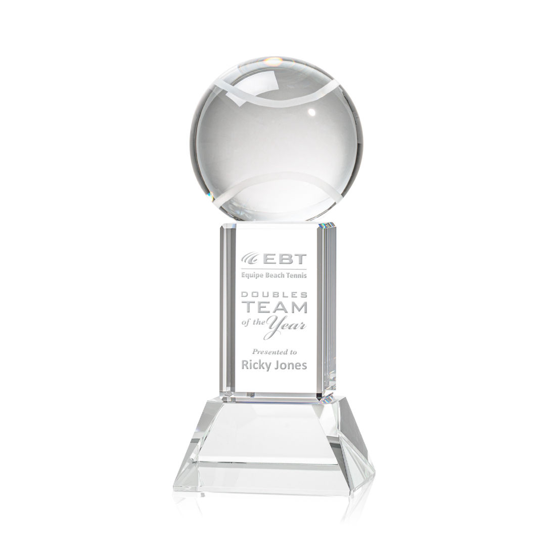 Tennis Ball Award on Stowe Base - Clear 4