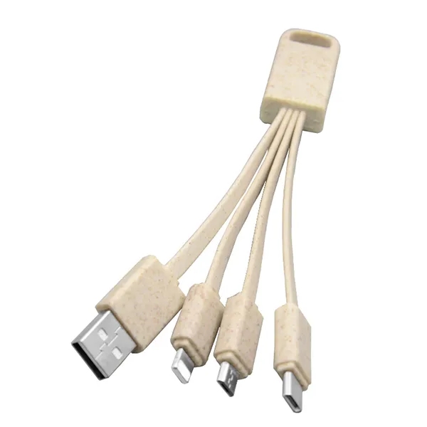 Eco Wheat Straw 4 in 1 Charging Cables 4