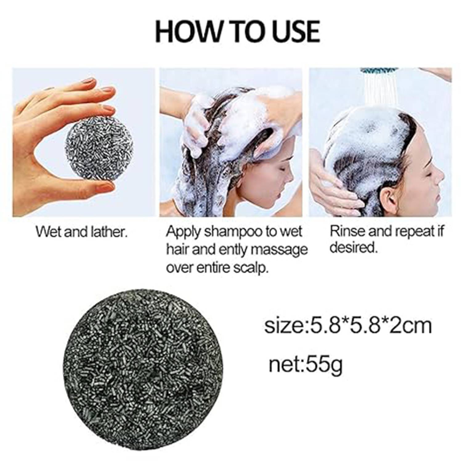 Grey Hair Coverage Shampoo Soap 1