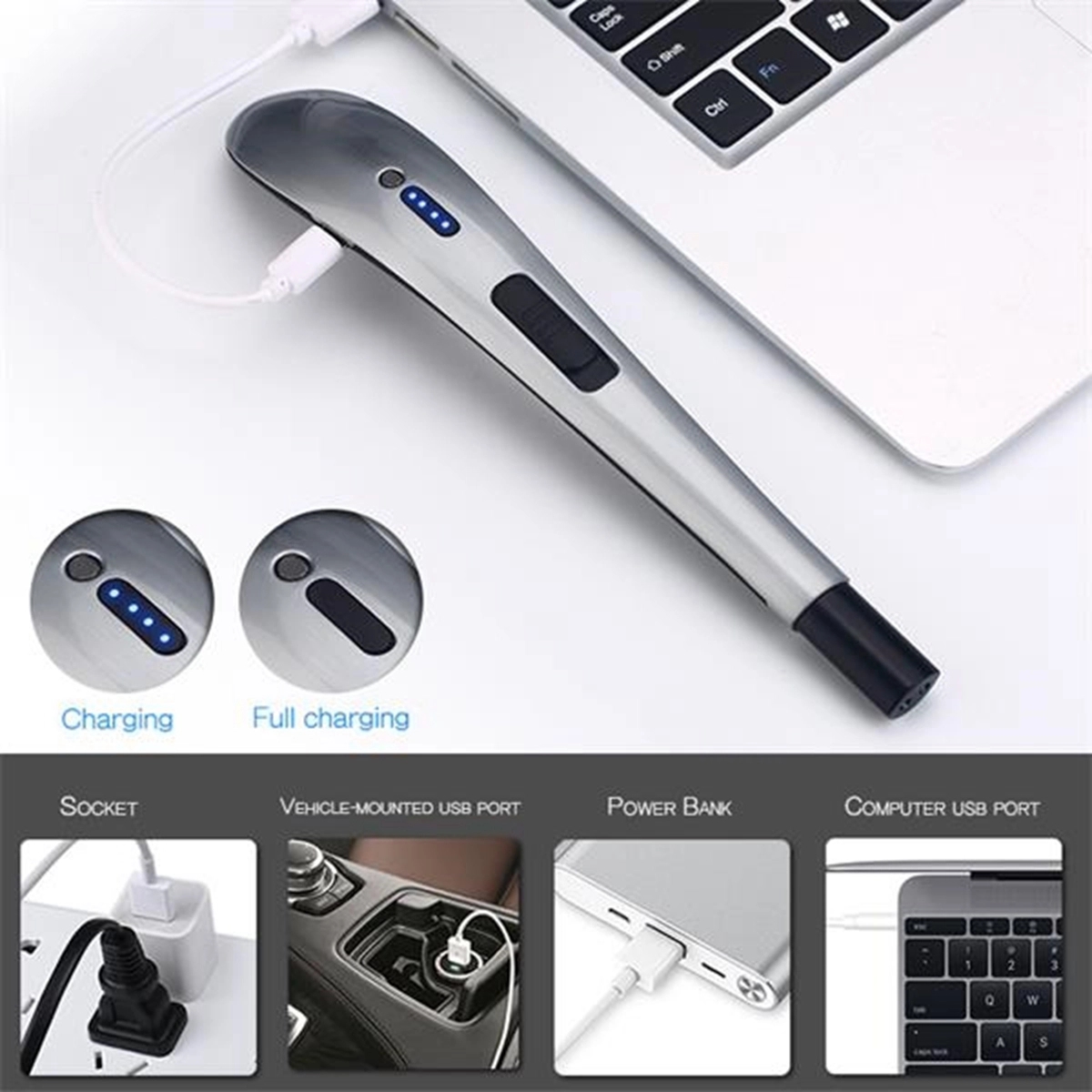 Windproof Flameless Arc Lighter 4