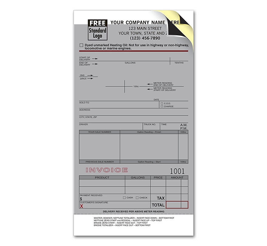 Fuel Meter Tickets With Carbons 2