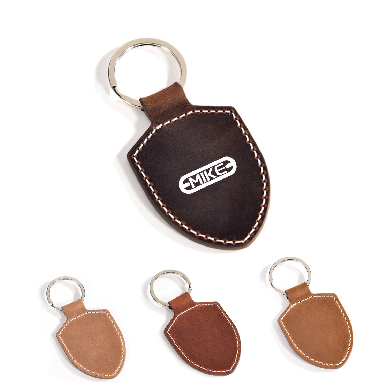 Leather Key Chain Ring 1