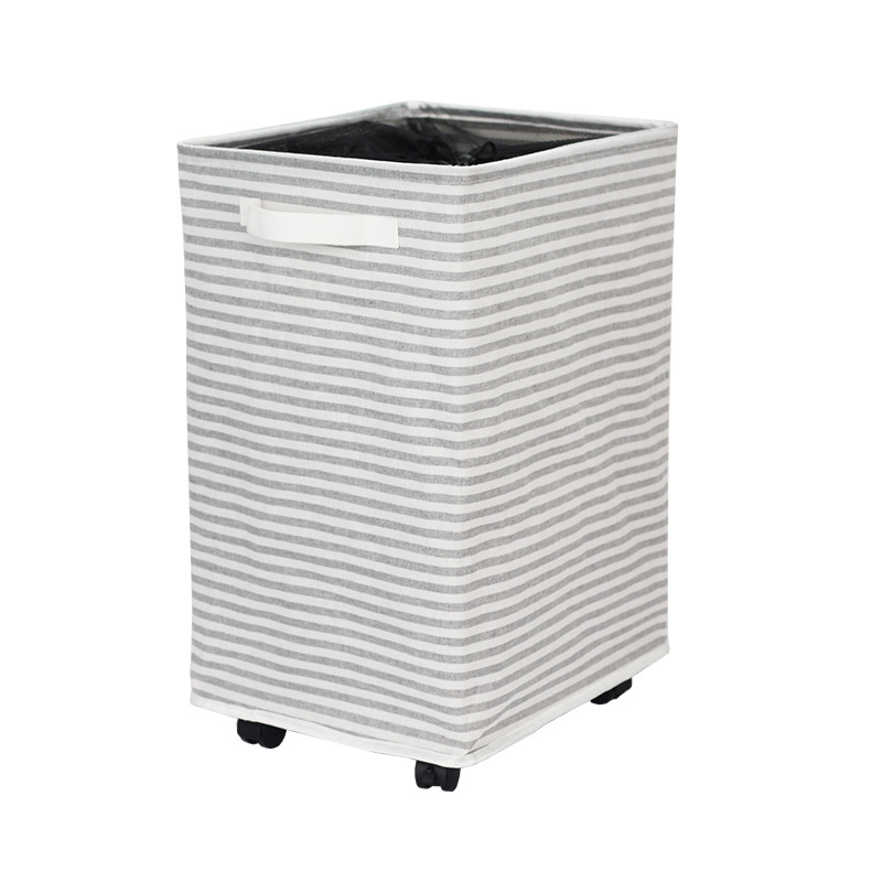 Large Collapsible Laundry Basket w/ wheels 4