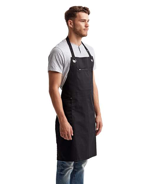 Barley Contrast Stitch Recycled Bib Apron - RP121 12